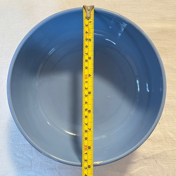 Glossy Ceramic 9 Inch Pasta Bowl - Blue - Picture 8 of 9